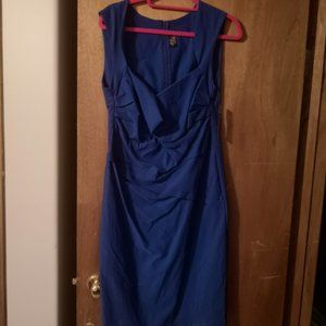 Retro Stage Blue Evening Dress